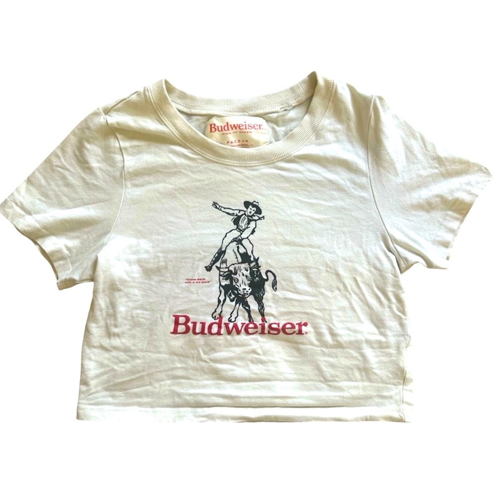 COPY - Authentic vintage cowgirl Budweiser crop tee